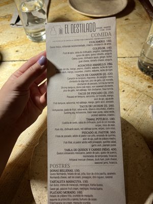 Menu photo 3 El Destilado Oaxaca, OAX Menu photo 3 El Destilado Oaxaca, OAX
