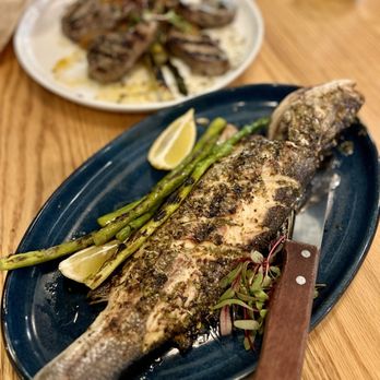 The Greek Joint Kitchen & Bar - Grilled Whole Branzino! So delicious. Juicy and light. - Greek Near Me - Davie, Florida The Greek Joint Kitchen & Bar - Grilled Whole Branzino! So delicious. Juicy and light. - Greek Near Me - Davie, Florida