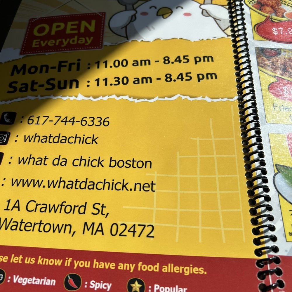 What Da Chick - Menu - Thai Near Me - Watertown, Massachusetts What Da Chick - Menu - Thai Near Me - Watertown, Massachusetts