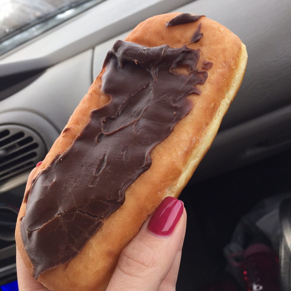 Horrible that they sell a "chocolate long john" that looks like this. Horrible that they sell a "chocolate long john" that looks like this.