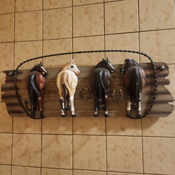 Steak Corral - Cute hook decoration in the restroom! - Steakhouses Near Me - Whittier, California