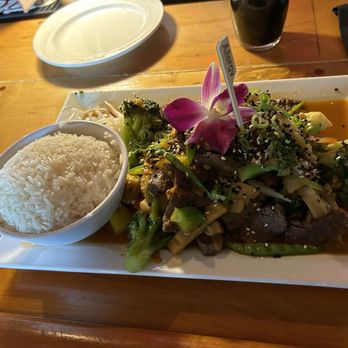 TigerFish - Gluten free Mongolian bedc and broccoli - Asian Fusion Near Me - Block Island, Rhode Island