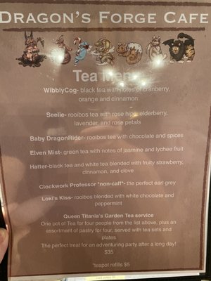Menu photo 4 Dragon's Forge Cafe Huntsville, AL