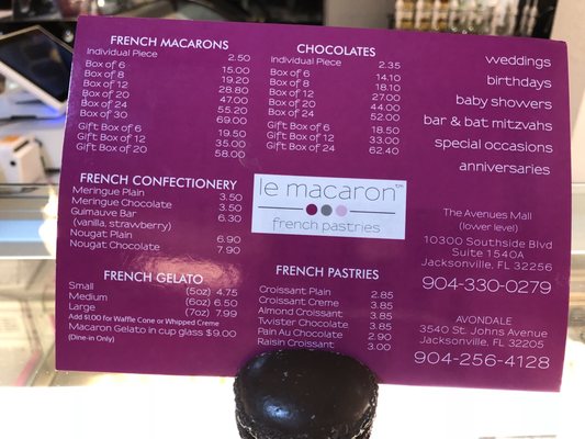 Menu photo 4 Le Macaron French Pastries Jacksonville, FL
