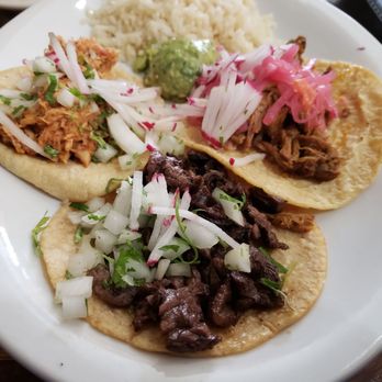 5 Rabanitos - Taco dinner! Great flavor on the carne asada , pibil ,tinga.  . Order the guacamole it's really good - Mexican Near Me - Chicago, Illinois