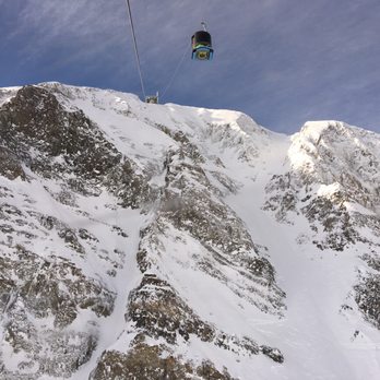 Big Sky Resort - Out the Tram window and heading up - Ski Resorts Near Me - Big Sky, Montana