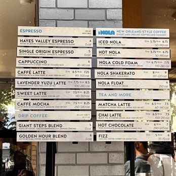 Blue Bottle Coffee - Santana Row - Blue bottle menu as of May 2025 - Coffee & Tea Near Me - San Jose, California