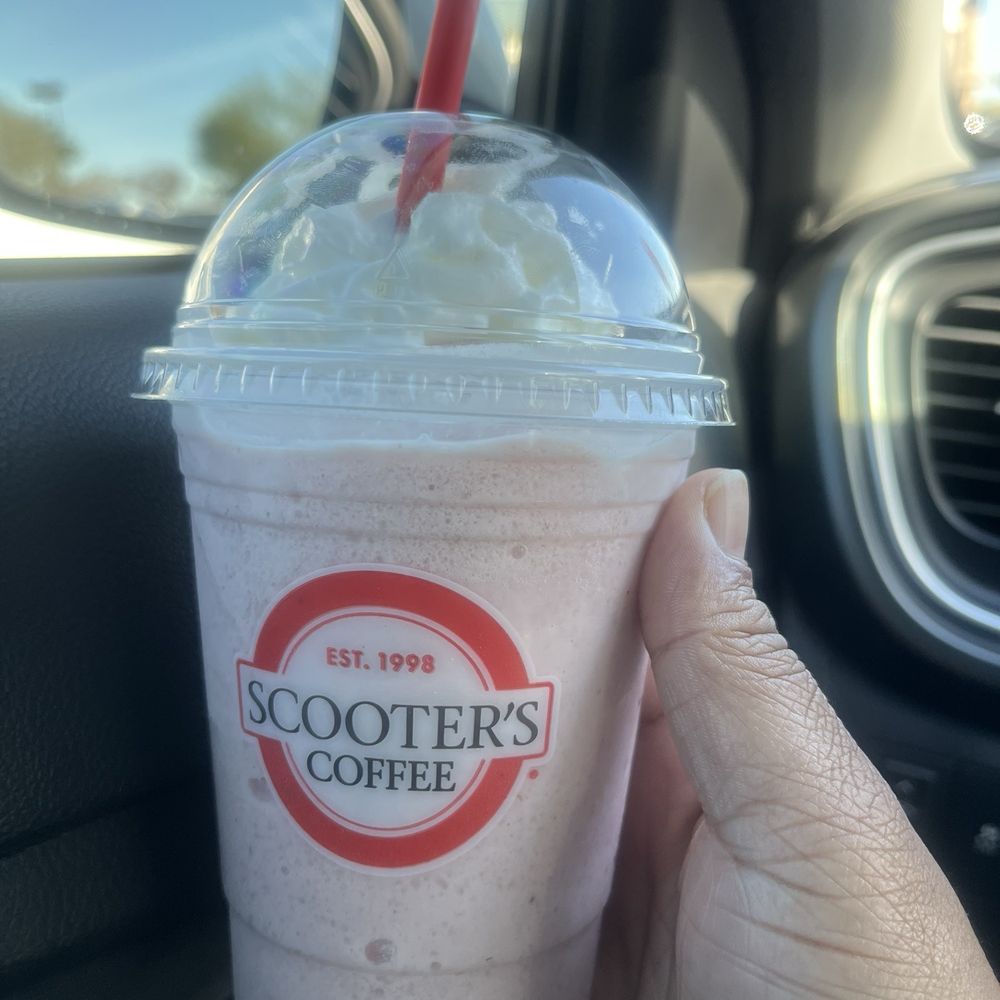 Scooter's Coffee - Supposed to be a kids strawberry smoothie. It was huge lol - Coffee & Tea Near Me - Phoenix, Arizona Scooter's Coffee - Supposed to be a kids strawberry smoothie. It was huge lol - Coffee & Tea Near Me - Phoenix, Arizona