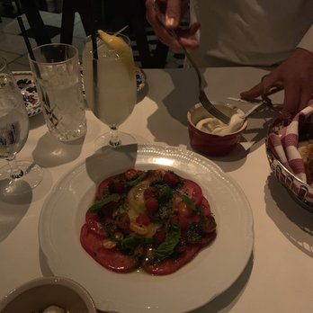 Carbone - Caprese - they cut the cheese when they serve it but look at those beautiful colors! - Italian Near Me - Las Vegas, Nevada