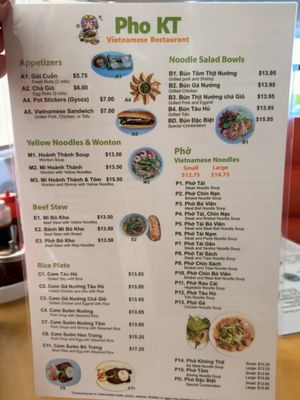 Menu photo 2 Pho KT Vietnamese Restaurant Puyallup, WA Menu photo 2 Pho KT Vietnamese Restaurant Puyallup, WA