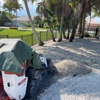 Evergreen Tech Landscaping - Beginning of leveling process after grass removal - Landscaping Near Me - Boca Raton, Florida