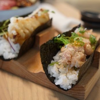 Kema By KENAKI - left: deep sea temaki
right: spicy hamachi temaki
Both delish - Japanese Near Me - Potomac, Maryland Kema By KENAKI - left: deep sea temaki
right: spicy hamachi temaki
Both delish - Japanese Near Me - Potomac, Maryland