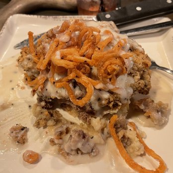 The Row - Chicken fried steak on mashed potatoes - Southern Near Me - Nashville, Tennessee The Row - Chicken fried steak on mashed potatoes - Southern Near Me - Nashville, Tennessee