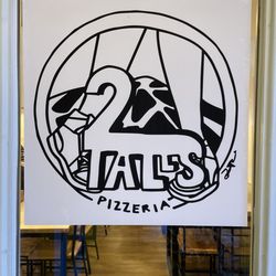 2 Talls Pizzeria - Logo on entrance door