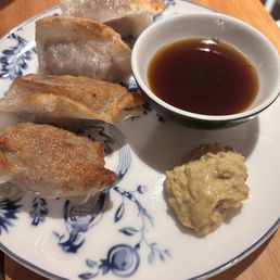 Aged beef potstickers