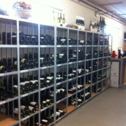 Weingut Heger - Winery's inventory/packing area at the back of the tasting room.