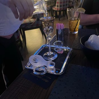 Garrison - Ice cold Belvedere vodka for caviar - New American Near Me - Austin, Texas