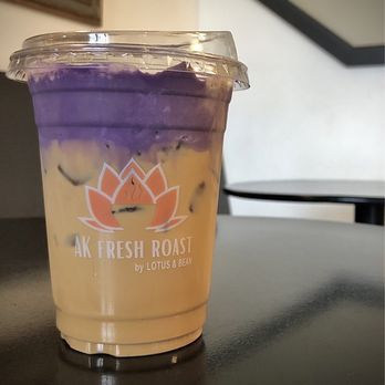 Lotus & Bean - UBE COFFEE ($6.50 - iced - whole milk) - Coffee & Tea Near Me - San Gabriel, California