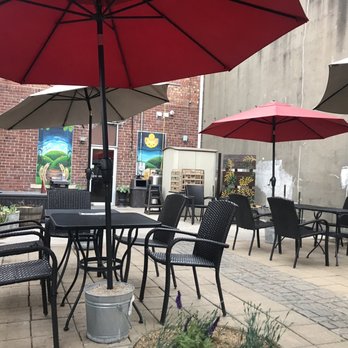 The Wheel Barrel - Relaxing back patio seating - Bars Near Me - Topeka, Kansas