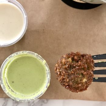 Falafel Inc - Size of falafel for scale - Falafel Near Me - Washington, DC, District of Columbia Falafel Inc - Size of falafel for scale - Falafel Near Me - Washington, DC, District of Columbia