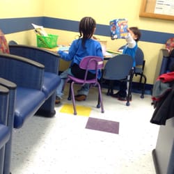 Winthrop Pediatric Associates - He always go straight to the book area.