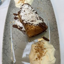 Palatschinken mit Eiscreme/ Ice Cream Palatschinke (Austrian crépes) Vanilla Ice Cream/Chocolate Sauce/Whipped Cream
