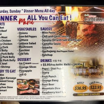 Stadium Camellia Restaurant - Menu as of June 2026 - Barbeque Near Me - Honolulu, Hawaii