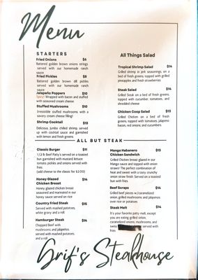 Menu photo 6 Grif’s Steakhouse Shamrock, TX Menu photo 6 Grif’s Steakhouse Shamrock, TX