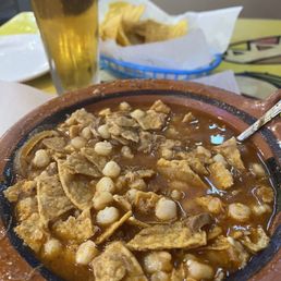 Pozole with Modelo Pozole with Modelo