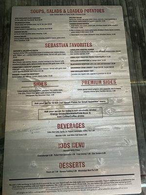 Menu photo 1 Redfish Saloon Sebastian, FL