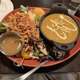 Chicken Chili with mandarin chicken salad! Delicious! Chicken Chili with mandarin chicken salad! Delicious!
