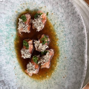 Komodo Miami - Honey Salmon Truffle Sashimi - Asian Fusion Near Me - Miami, Florida Komodo Miami - Honey Salmon Truffle Sashimi - Asian Fusion Near Me - Miami, Florida