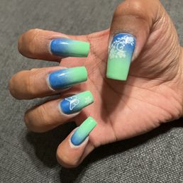 Ombré with stickers Ombré with stickers