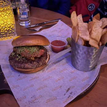 Zeugma Mediterranean Grill - Pistachio Steak Burger Dinner - Mediterranean Near Me - Montclair, New Jersey Zeugma Mediterranean Grill - Pistachio Steak Burger Dinner - Mediterranean Near Me - Montclair, New Jersey