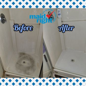Maid Right - Shower Floor black to white - Home Cleaning Near Me - Henderson, Nevada Maid Right - Shower Floor black to white - Home Cleaning Near Me - Henderson, Nevada