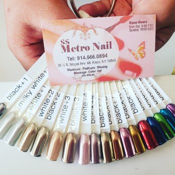 Metro Nails - Chrome powder, create mirror finish - Nail Salons Near Me - Mount Kisco, New York