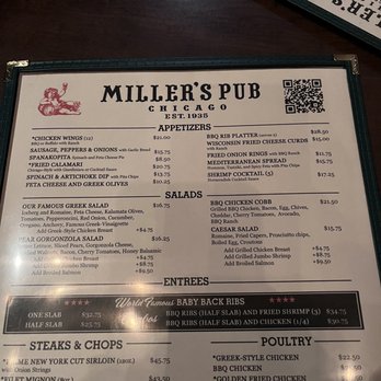 Miller's Pub - Menu - American Near Me - Chicago, Illinois Miller's Pub - Menu - American Near Me - Chicago, Illinois
