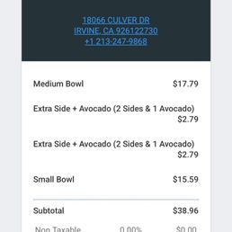 Extra charge Receipt Extra charge Receipt