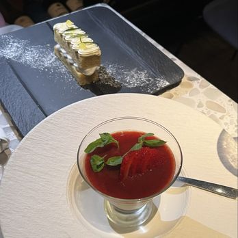 Coletta - Strawberry Panna Cotta (GF) and Sicilian Olive Oil Cake - Vegan Near Me - New York, New York Coletta - Strawberry Panna Cotta (GF) and Sicilian Olive Oil Cake - Vegan Near Me - New York, New York