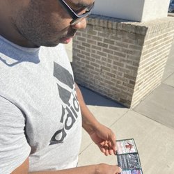 Cardboard Castle Games - Our buddy with his lucky Planeswalkers!
