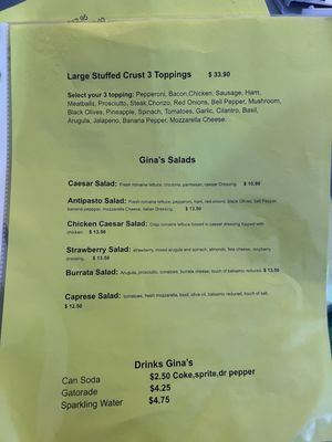 Menu photo 1 Gina's Pizzeria Montebello, CA