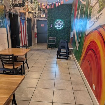 Jibarito's on Harlem - Inside towards bathroom. - Puerto Rican Near Me - Chicago, Illinois