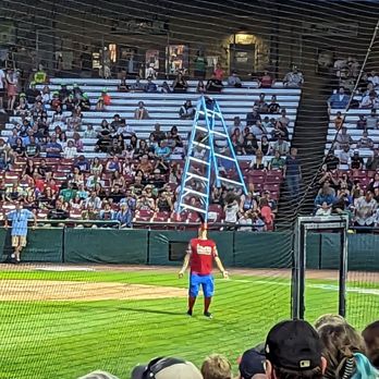 Northwestern Medicine Field - Tyler balanced a ladder on his head - Amateur Sports Teams Near Me - Geneva, Illinois Northwestern Medicine Field - Tyler balanced a ladder on his head - Amateur Sports Teams Near Me - Geneva, Illinois