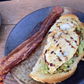 Brix & Craft - Avocado toast with candied bacon - Wine Bars Near Me - Martinez, California