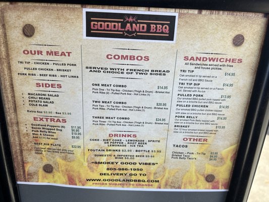 Menu photo 2 Goodland BBQ Goleta, CA