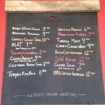 Wine Valley Golf Club - Food menu - Golf Near Me - Walla Walla, Washington Wine Valley Golf Club - Food menu - Golf Near Me - Walla Walla, Washington