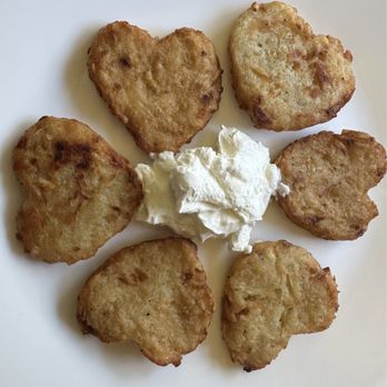 Linda's Gourmet Latkes - Heart shaped latkes for Valentine's Day!!! Such a cute idea!! - Bakeries Near Me - Van Nuys, California Linda's Gourmet Latkes - Heart shaped latkes for Valentine's Day!!! Such a cute idea!! - Bakeries Near Me - Van Nuys, California
