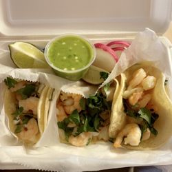 Aqui Es - 3 for $10 shrimp taco special.