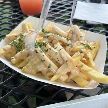 T-Loc's Sonora Hot Dogs - Papas Bravas-Fries with Brava aioli - Hot Dogs Near Me - Austin, Texas T-Loc's Sonora Hot Dogs - Papas Bravas-Fries with Brava aioli - Hot Dogs Near Me - Austin, Texas