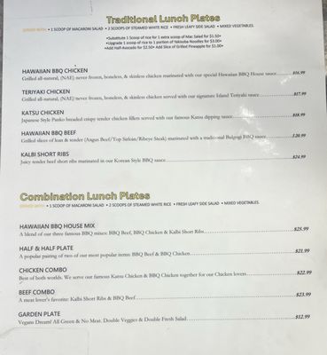 Menu photo 1 Hawaiian BBQ House Laramie, WY Menu photo 1 Hawaiian BBQ House Laramie, WY